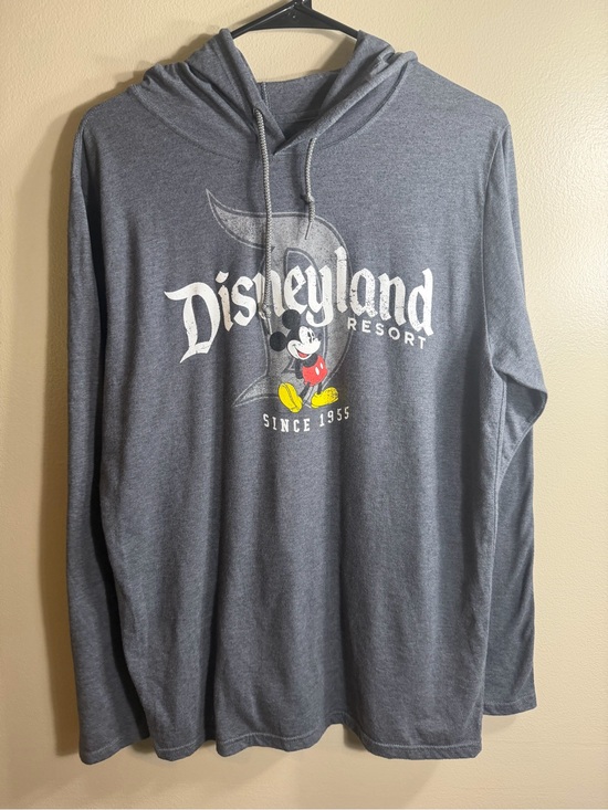 Disney Tops - Disneyland Resort Mickey Mouse Hooded Long Sleeve Tee Gray Size L